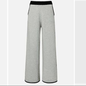 We Wore What Piped Wide Leg Pull On Pant Heather grey/black